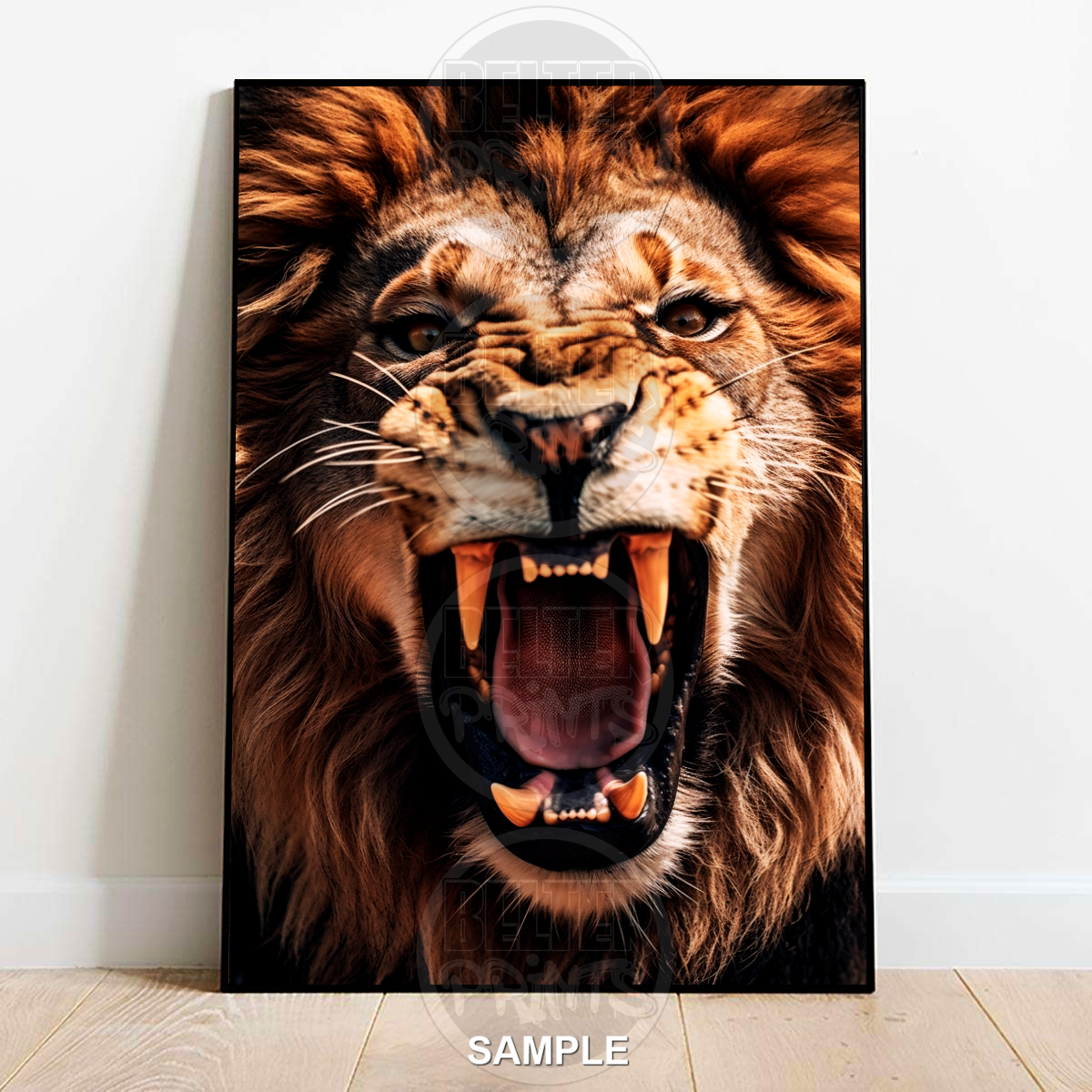 Gnarling Lion Portrait