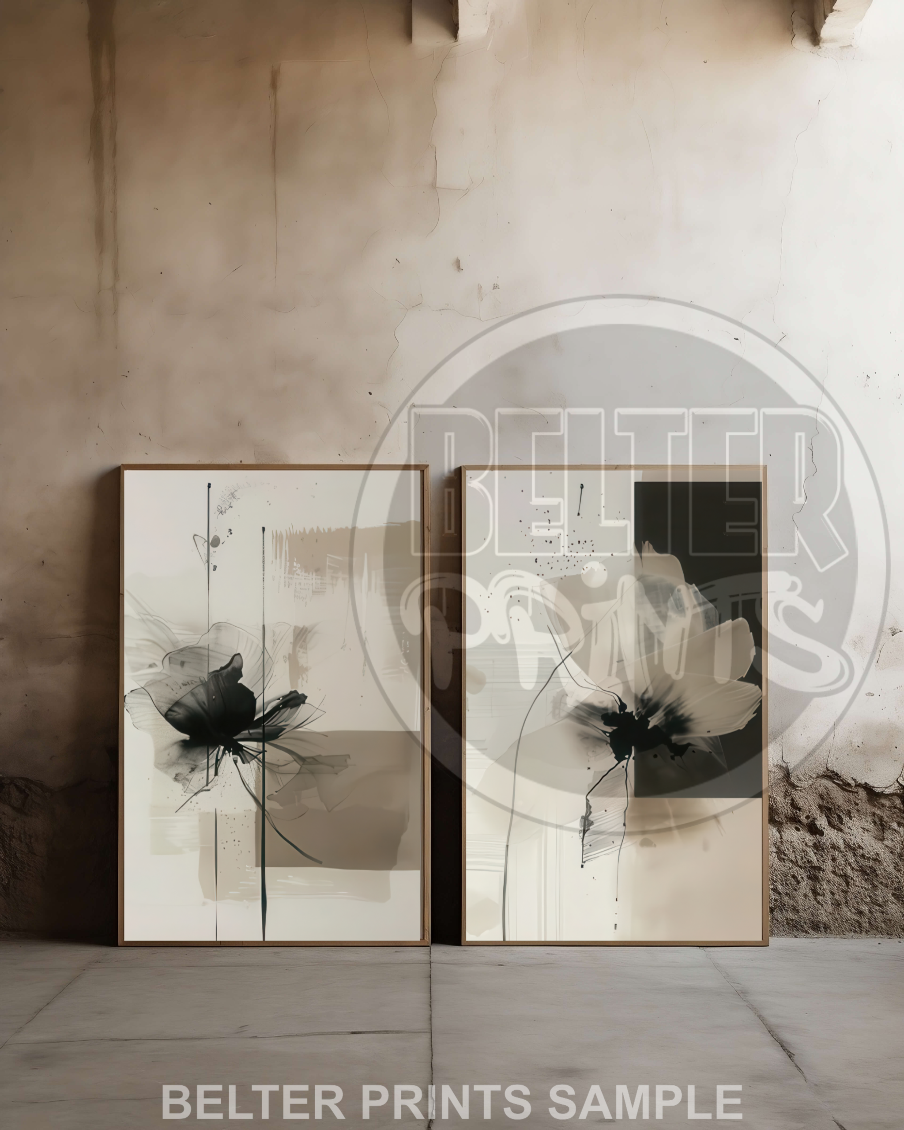 Modern Abstract Floral Prints (SET OF 2)