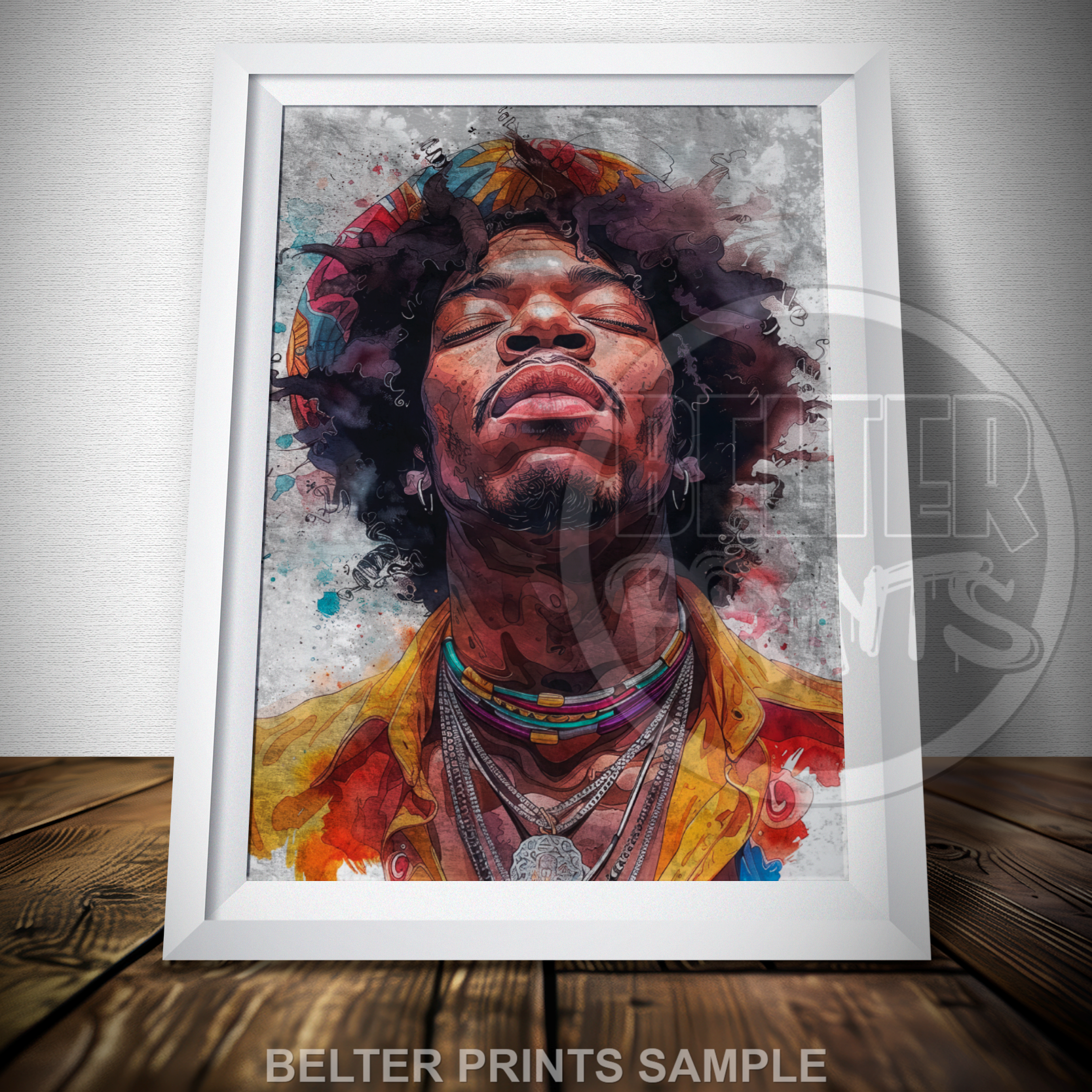 Jimi Hendrix Watercolor