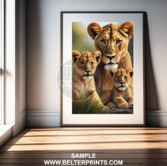 Lioness & 2 cubs