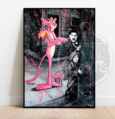 Charlie Chaplin paint splatter