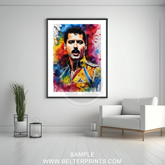 Freddie Mercury Watercolor