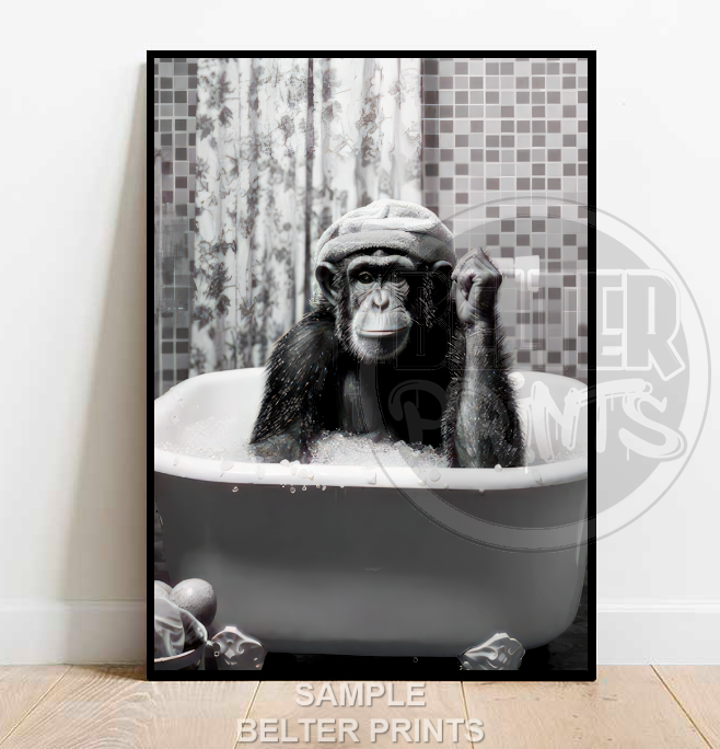 Monkey in the bath