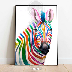 Zebra Colourful Portrait