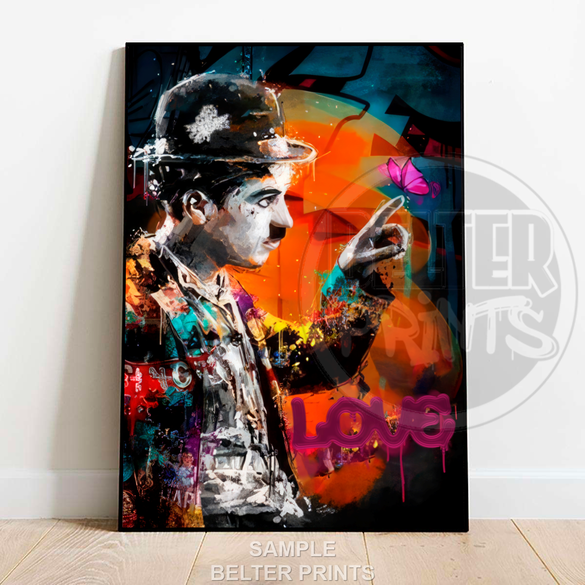 Charlie Chaplin Love - Popart